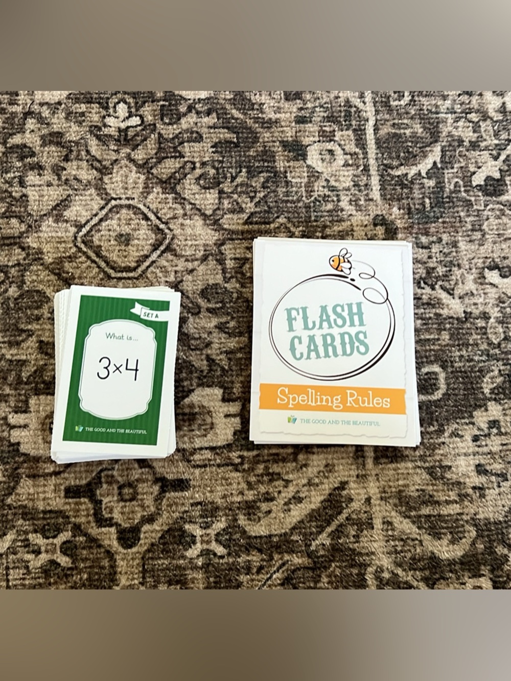 Flash Cards Spelling Rules - White, Teal, Orange